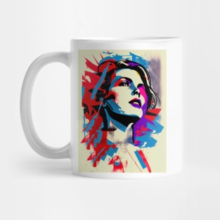 Abstract pop art style woman Mug